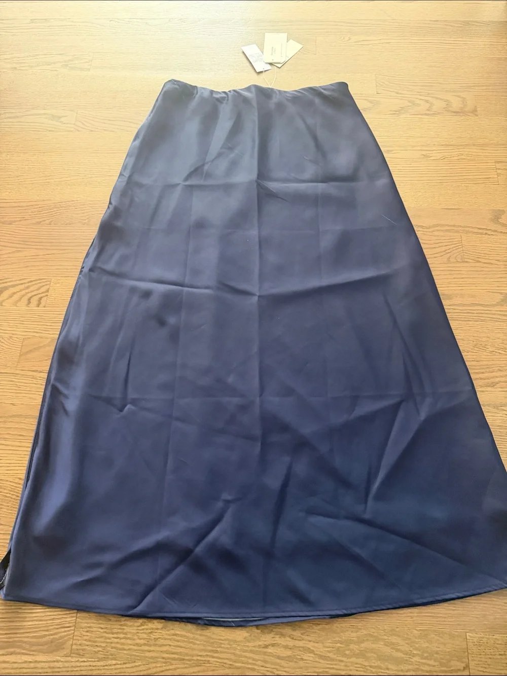 Abercrombie & Fitch Navy Maxi Skirt with Blue Orchid Print